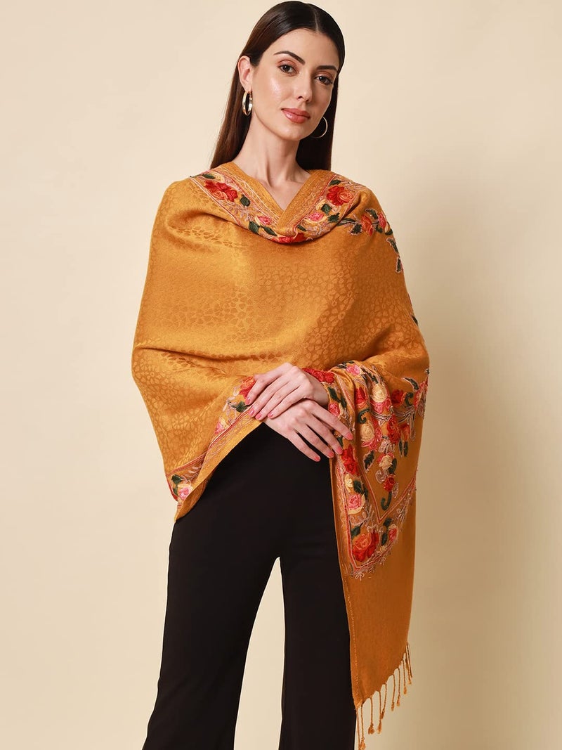 Pashmoda Women khushnuma Kashmiri Aari Embroidery Stole (Size: 71X203 CM) - Image 2