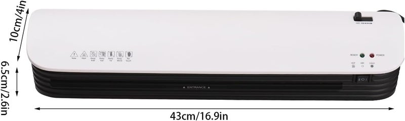 Laminator Machine with 2 Rollers Hot and Cold Laminating Machines 25 Paper Film A3/A4/A5/A6 for Documents Photos (US Plug) - Image 2