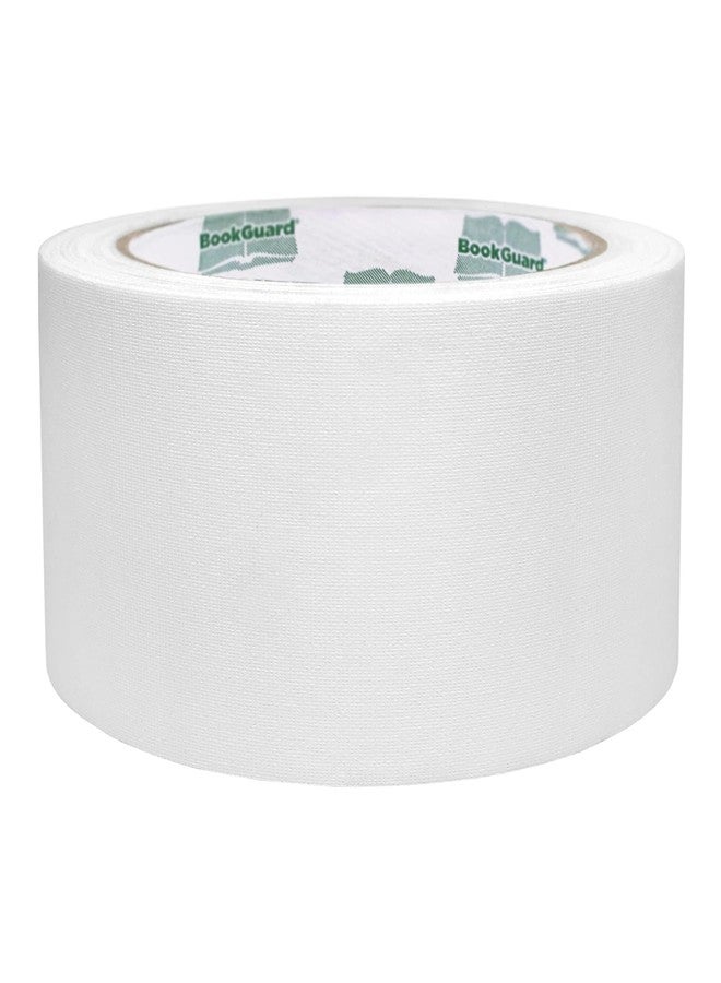 BookGuard 2 Inch Premium Bookbinding Repair Cloth Tape, 15 Yard Roll, White - Image 1