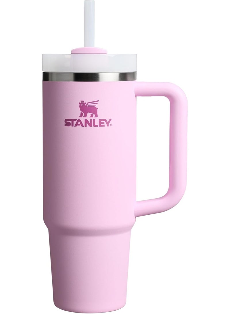 Stanley Stanley Quencher with Straw Cover H2.0 Flow State 40oz Orchid Stainless Steel Vacuum Insulated Tumbler with Lid, Straw and 1 Straw Stoppers for Water and Iced Tea, Cold Retention  - Image 1