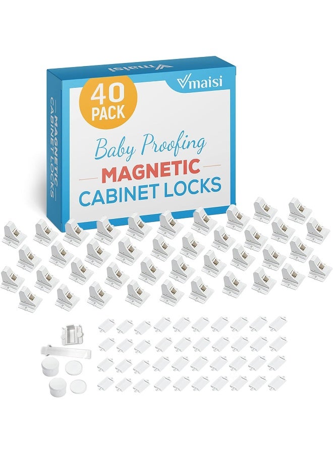 Vmaisi Adhesive Magnetic Locks for Cabinets & Drawers - Image 1