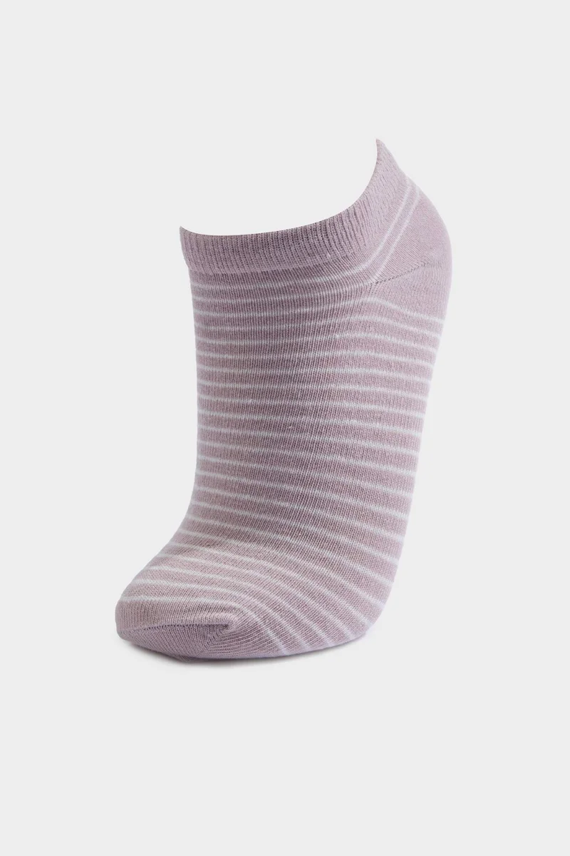 ديفاكتو Woman Printed 5 Piece Cotton Short Socks