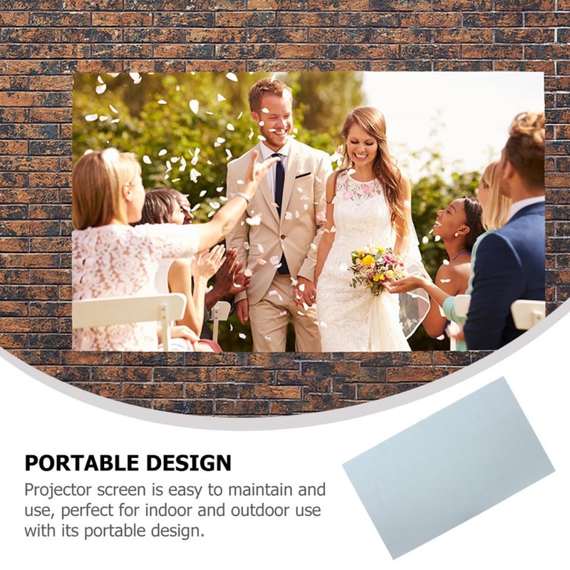 Portable 120 Inch Indoor Outdoor Projection Screen For Home Theater Camping - Image 4