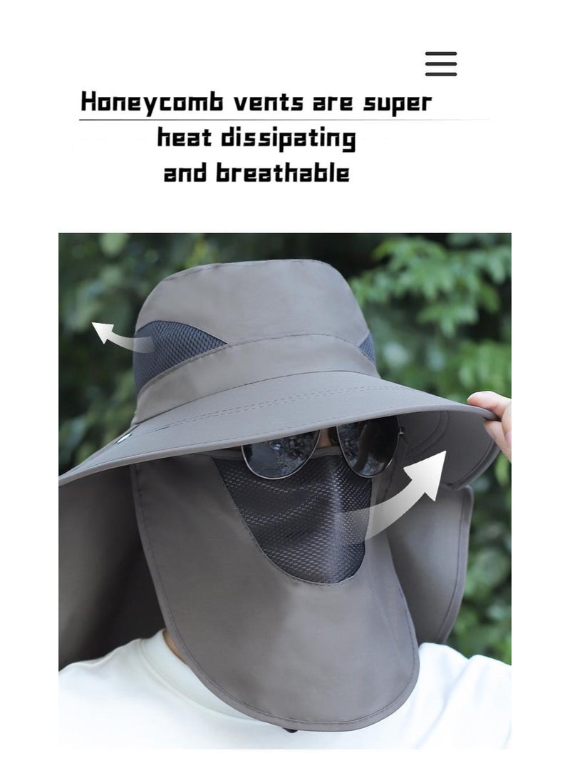 DELGREEN Sun Hats for Men Women Fishing Hat UPF 50+ Breathable Wide Brim Bucket Hats Summer UV - Image 4