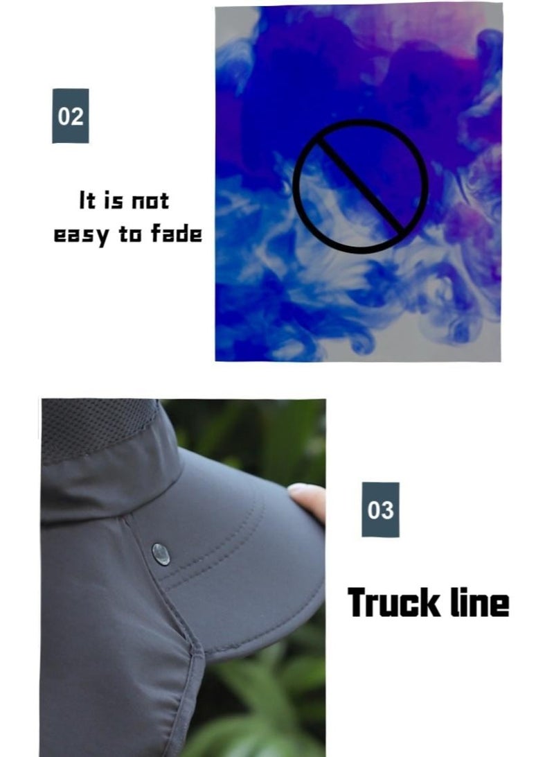 DELGREEN Sun Hats for Men Women Fishing Hat UPF 50+ Breathable Wide Brim Bucket Hats Summer UV - Image 2