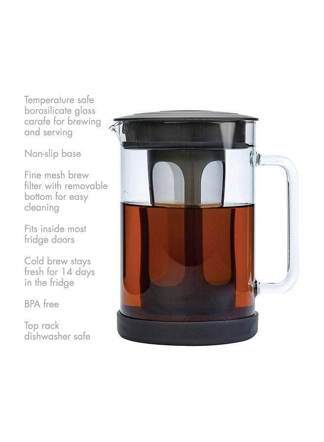 Primula Pace Cold Brew Iced Coffee Maker with Durable Glass Pitcher and Airtight Lid, Dishwasher Safe, Perfect 6 Cup Size, 1.6 Qt, Black - Image 3