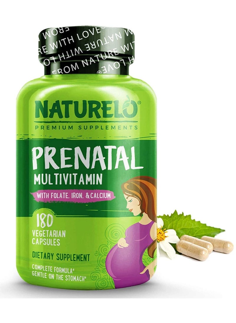 NATURELO - Prenatal Multivitamin With Folate, Iron,& Calsium 180 Vegetarian Capsule - Image 1