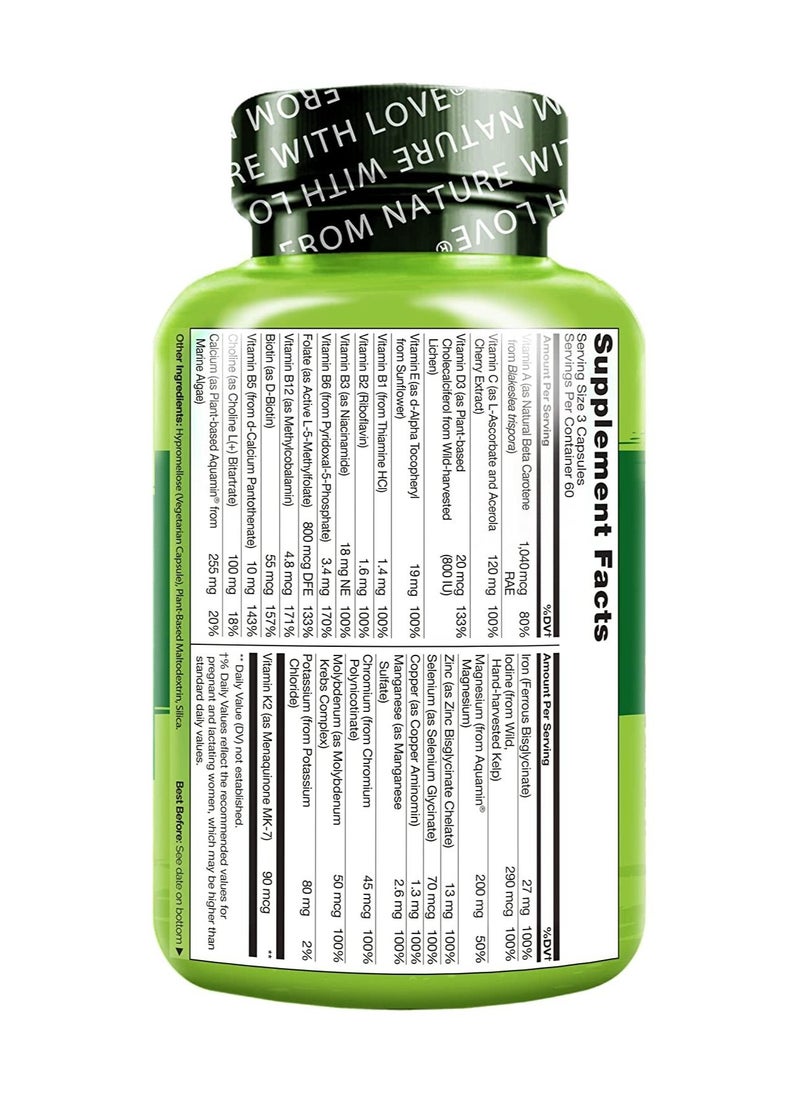 NATURELO - Prenatal Multivitamin With Folate, Iron,& Calsium 180 Vegetarian Capsule - Image 1