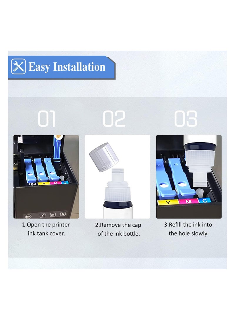 Printer Ink 103 for EPSON Combo Set 4-Pack Black Cyan Magenta Yellow  - Image 4