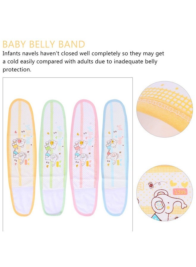 EXCEART 4pcs Baby Umbilical Hernia Belt Baby Belly Button Cord Band Infant Belly Wrap Adjustable Navel Belly Band - Image 4