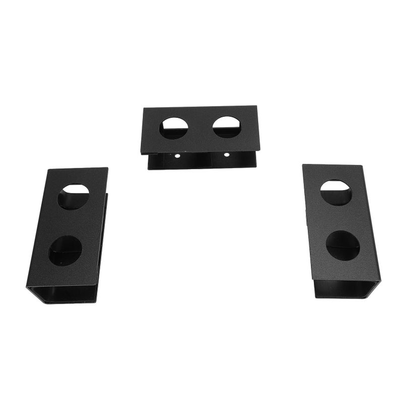 Under Desk Laptop Stand Reusable Aluminum Alloy Easy Installation Protective Pad Black - Image 2