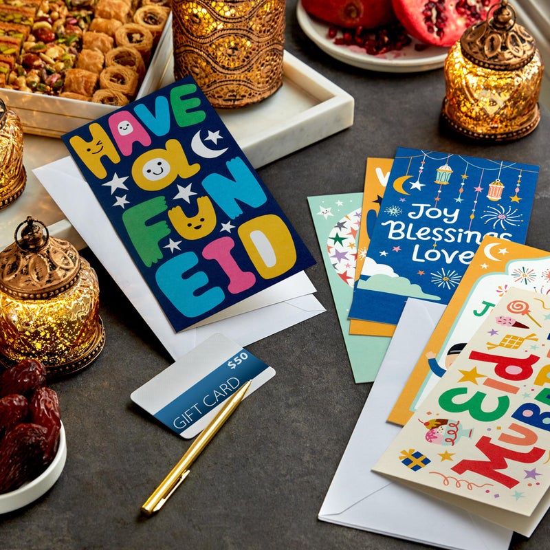 Hallmark Eid Mubarak Envelopes and Cards Assortment for Kids (36 Eid Money Cards with Envelopes) for Eid Al-Fitr or Eid Al-Adha, Golden Thread - Image 2