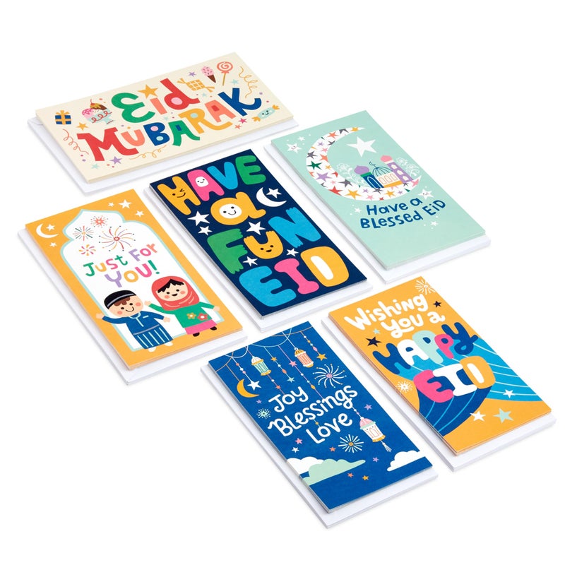Hallmark Eid Mubarak Envelopes and Cards Assortment for Kids (36 Eid Money Cards with Envelopes) for Eid Al-Fitr or Eid Al-Adha, Golden Thread - Image 3
