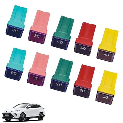 ZOKYUYS 10PCS20A 30A 40A 50A 60A Car Fuse Combination TallStandard and Low Profile Box Shaped Automotive FusesCompatible with Nissan Pickup Ford Chevroletand Other Vehicle Type Fuses Tall - Image 1