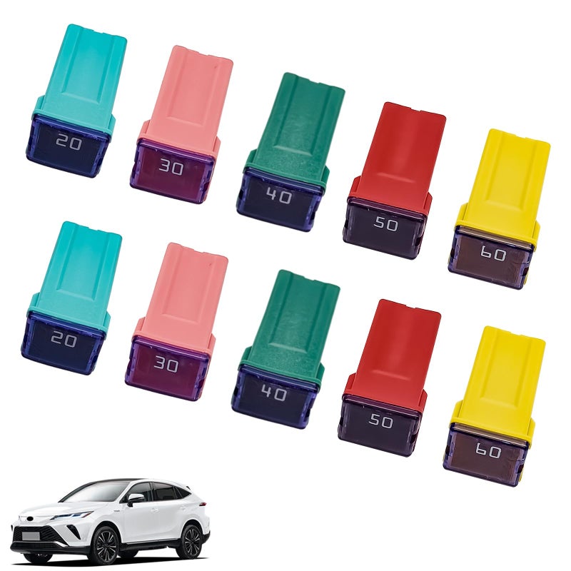 ZOKYUYS 10PCS20A 30A 40A 50A 60A Car Fuse Combination TallStandard and Low Profile Box Shaped Automotive FusesCompatible with Nissan Pickup Ford Chevroletand Other Vehicle Type Fuses Tall - Image 3
