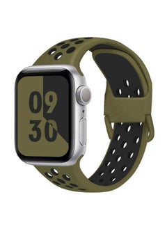 NIBEMINENT Replacement Band For Apple Watch 42/44mm Green/Black  - Image 1