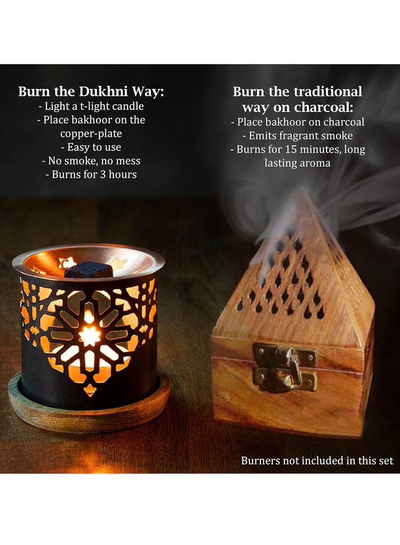 DUKHNI Sandal Bakhoor by Dukhni 3 Boxes x 9 Piece Each Arabic Bakhoor Incense Sandalwood Blend Perfect for Prayer Time to Relax and Meditate Handmade Traditional Recipe - Image 4