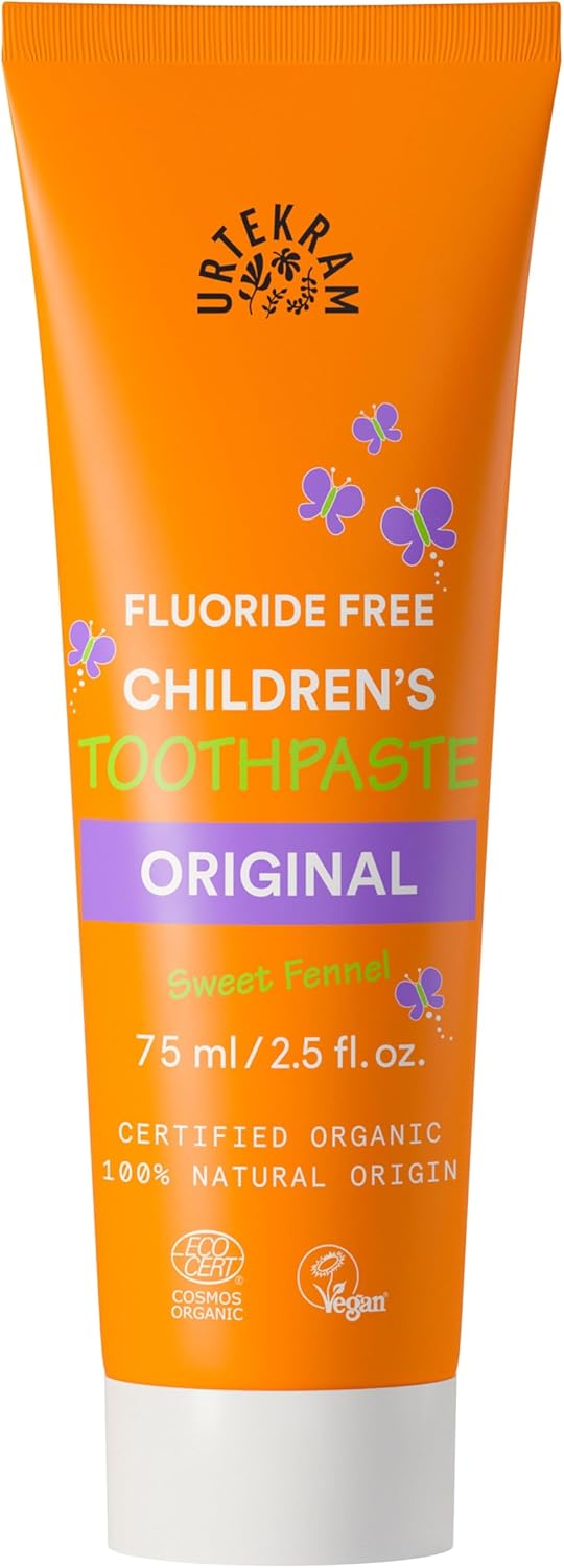 Urtekram Childrens Toothpaste Liquorice 75 ml No Fluoride 100 Ingredients of Natural Origin - Image 1
