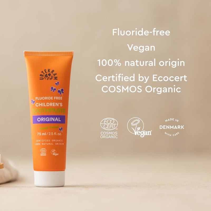 Urtekram Childrens Toothpaste Liquorice 75 ml No Fluoride 100 Ingredients of Natural Origin - Image 4