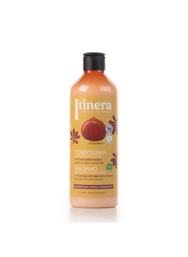 ITÍNERA Instant Protection Conditioner With Tuscan Hills Chestnut (12.51 Fl Oz) For Damaged Hair Vegan Friendly 96% Natural Origin Ingredients - Image 1