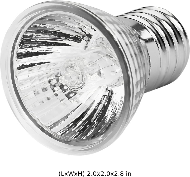 Reptile 50W Uva Uvb Heat Bulb, Turtle Basking Light 2 Pcs Set, Promote Calcium Absorption, for Pet Heating, Chicken Coop & Brooding - Image 4