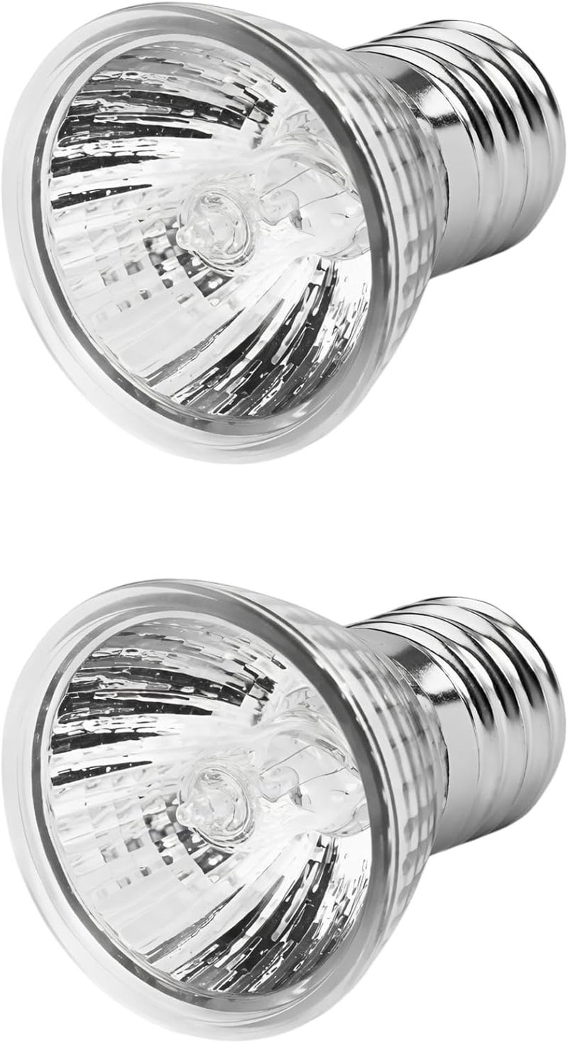Reptile 50W Uva Uvb Heat Bulb, Turtle Basking Light 2 Pcs Set, Promote Calcium Absorption, for Pet Heating, Chicken Coop & Brooding - Image 1