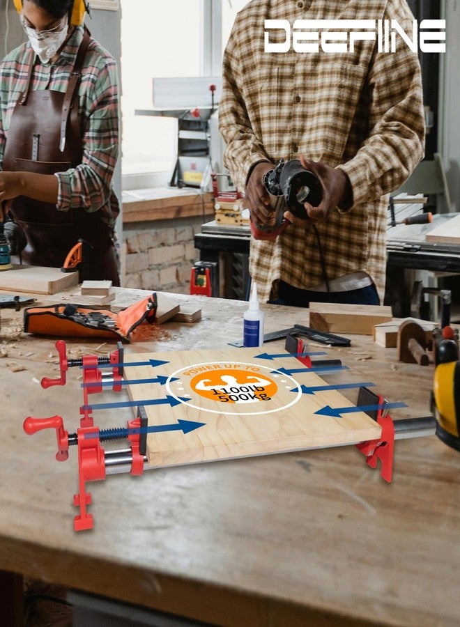 DEEFIINE 1/2 Inch Wood Gluing Pipe Clamp Set with 30" Metal Pipe, 2-Pack Professional H-Style Heavy Duty Quick Release Clamps for Woodworking - Image 5