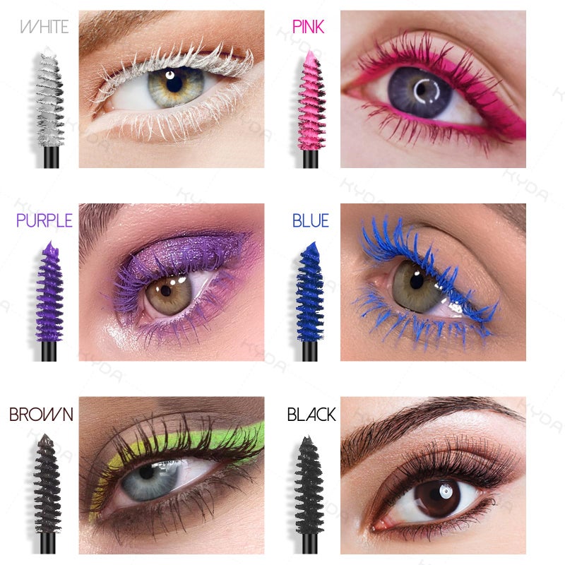 Ownest 6 Colors Mascara Set, Rainbow Colorful Mascara for Thicking Charming Lashes-looking, Waterproof Lasting, Neon Color Eyelashes Makeup Set - Image 4
