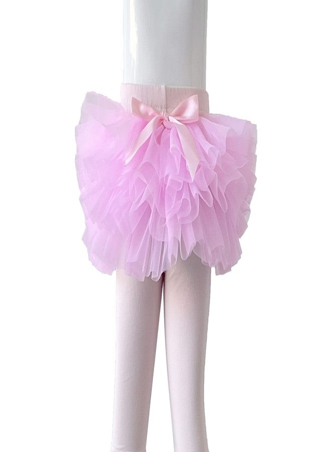 Ashken Baby Toddler Girls' Tutu Leggings Tulle Ruffle Skirted Pants Footless Tights (2T-3T) Pink - Image 4
