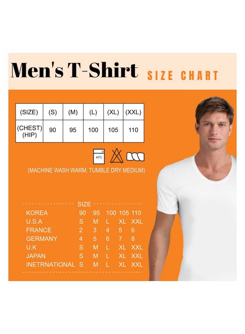 Pierre Donna Men's Cotton Underwear Plain White T-Shirt R'Neck For Daily Use Available Size M,l,XL,XXL,3XL - Image 4