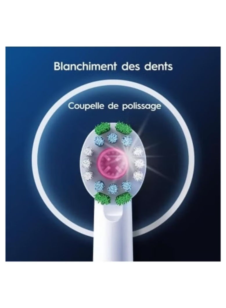 Oral-B Pro 3D White Electric Toothbrush Head, X-Shaped Bristles And Unique Polishing Cup For Teeth Whitening And To Remove Surface Stains, Pack of 8 Toothbrush Heads, WhiteOral-B Pro 3D White Electric Toothbrush Head, X-Shaped Bristles And Unique Polishing Cup For Teeth Whitening And To Remove Surface Stains, Pack of 8 Toothbrush Heads, White - Image 5