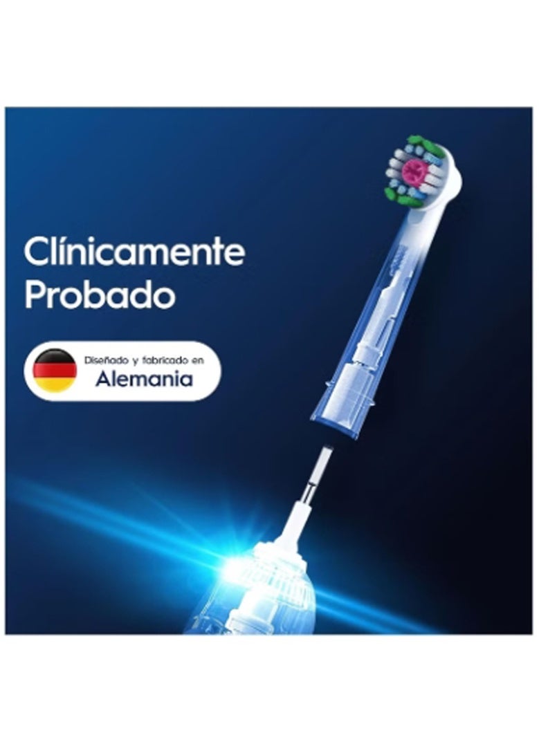Oral-B Pro 3D White Electric Toothbrush Head, X-Shaped Bristles And Unique Polishing Cup For Teeth Whitening And To Remove Surface Stains, Pack of 8 Toothbrush Heads, WhiteOral-B Pro 3D White Electric Toothbrush Head, X-Shaped Bristles And Unique Polishing Cup For Teeth Whitening And To Remove Surface Stains, Pack of 8 Toothbrush Heads, White - Image 3
