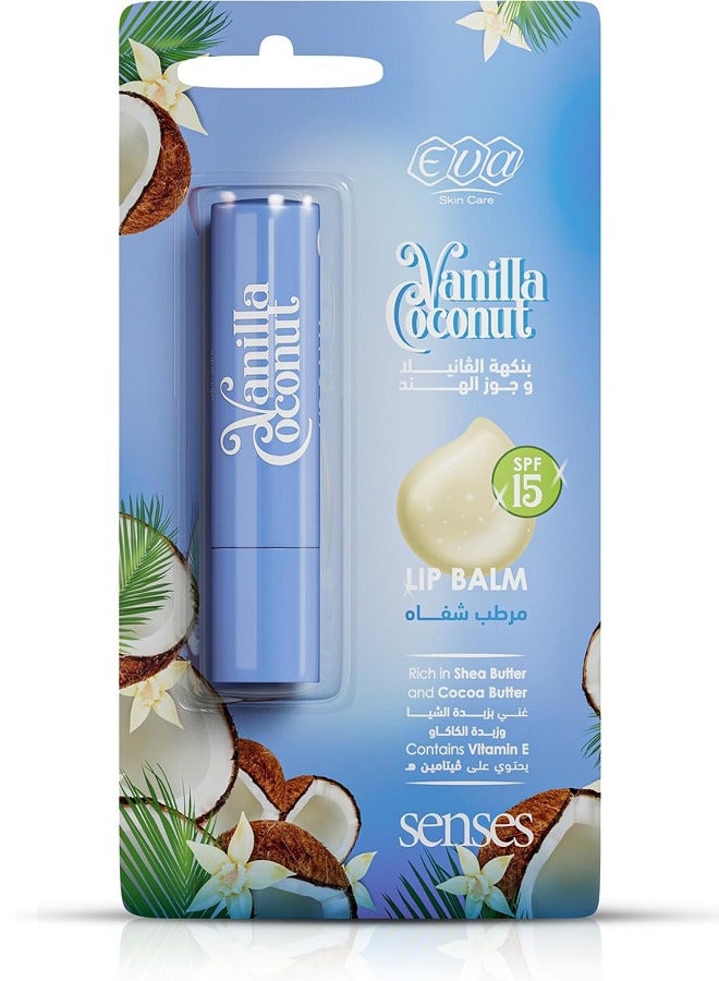 إيفا مرطب الشفاه إيفا سكين كير سينسز - الفانيليا وجوز الهند 4 جم - Image 1