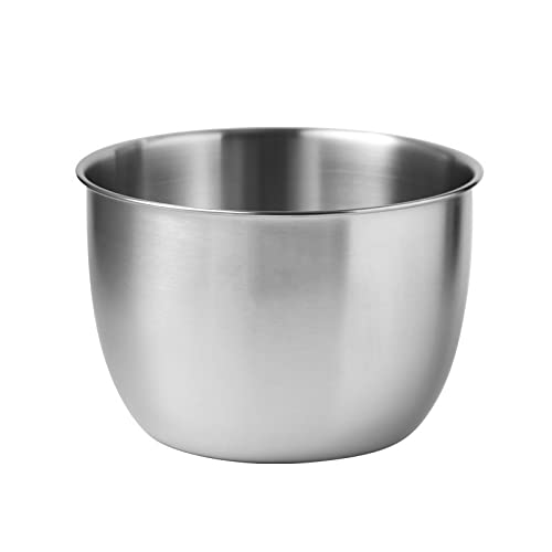 Partslety Stainless Steel Mixing Bowl, Kitchen 304 Salad Stainless Steel Mixing Deep Bowl, Anti-flying Design Kitchen Metal Bowls for Cooking Baking Marinating Cake Bread Salad 5.11 X 7.48 inches - Image 1
