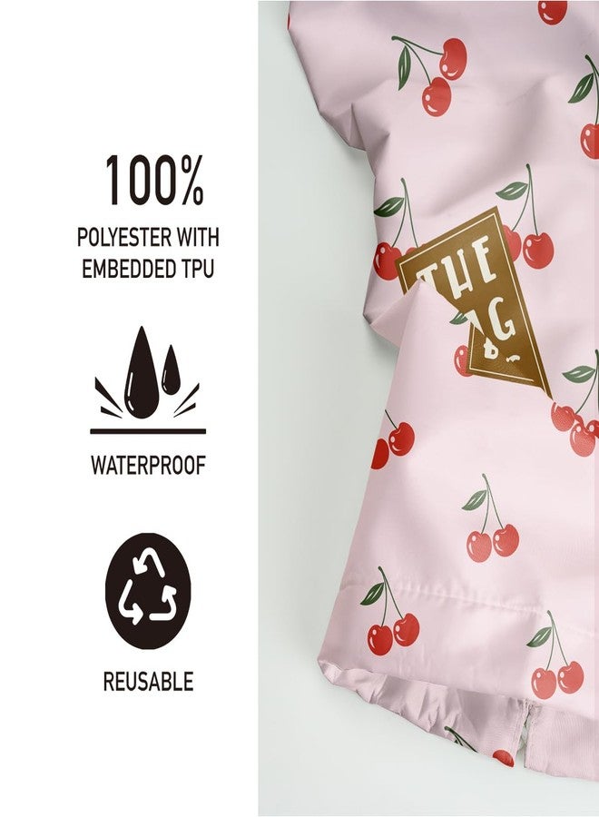 IHopes+ Plastic Bag Holder,Reusable And Washable Country Style Grocery Bag organizer,For Home Kitchen Travelling Camping Decor, use 1 Pack,Cherry Pattern - Image 3