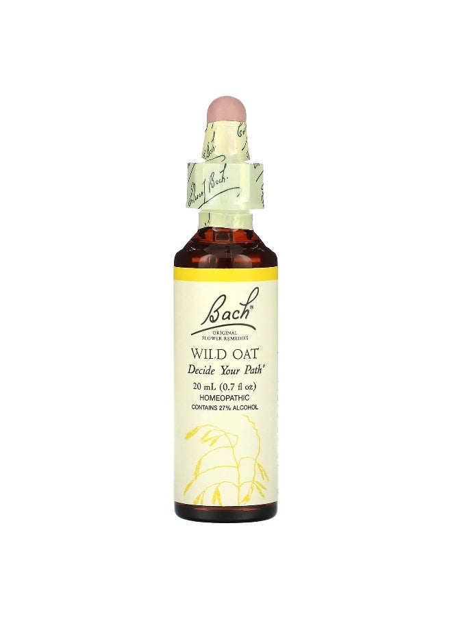 Bach Bach, Original Flower Remedies, Wild Oat, 0.7 fl oz (20 ml)  - Image 1