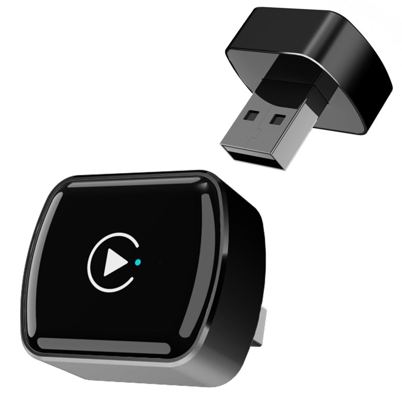 Redmaple Wireless CarPlay Adapter for Apple iPhoneï¼Œ Mini car Play Android Auto Adapterï¼ŒConverts Wired to Wireless CarPlay ï¼Œ Multi-User Plug & Play Dongle No Latencyï¼Œfor iOS 10+&Android 11 (Black) - Image 1