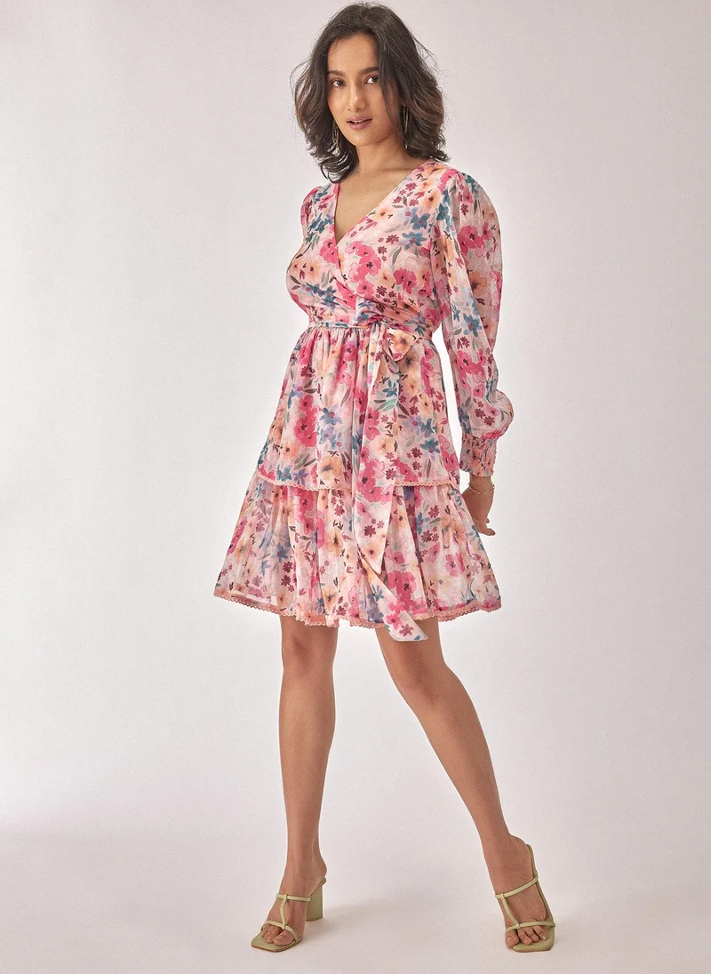 ذا ليبل لايف Floral Chiffon Tiered Dress