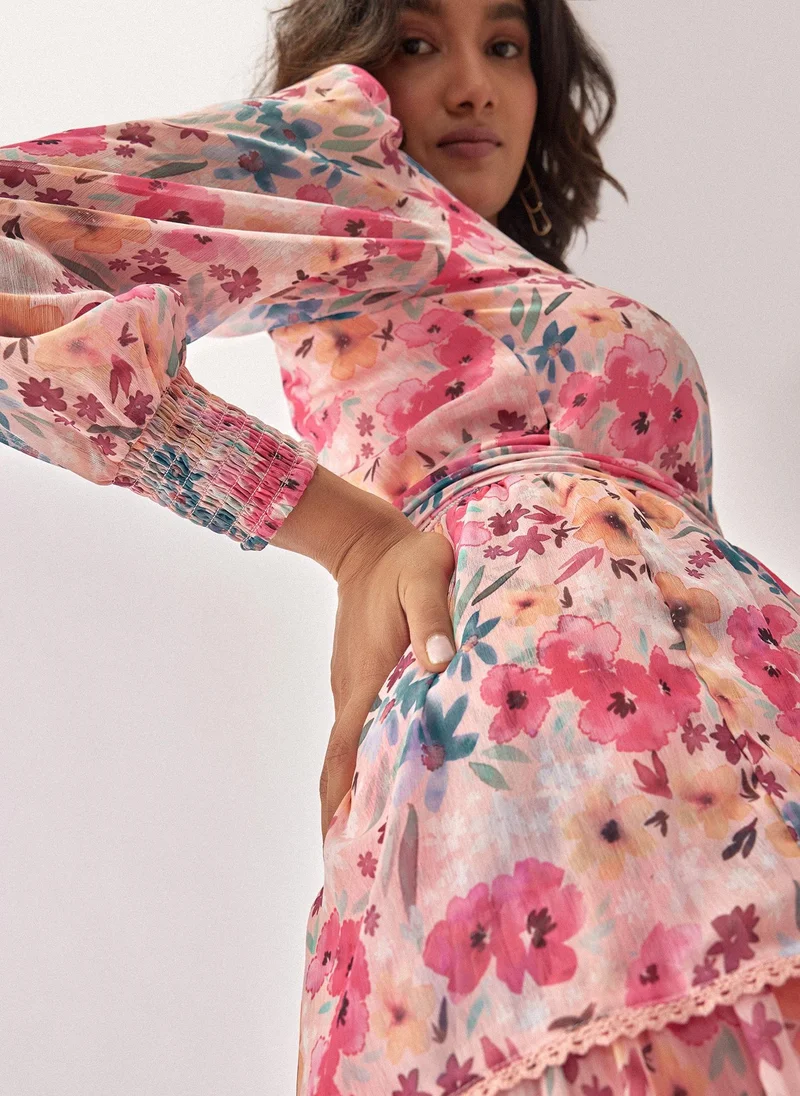 The Label Life Floral Print Mini Dress