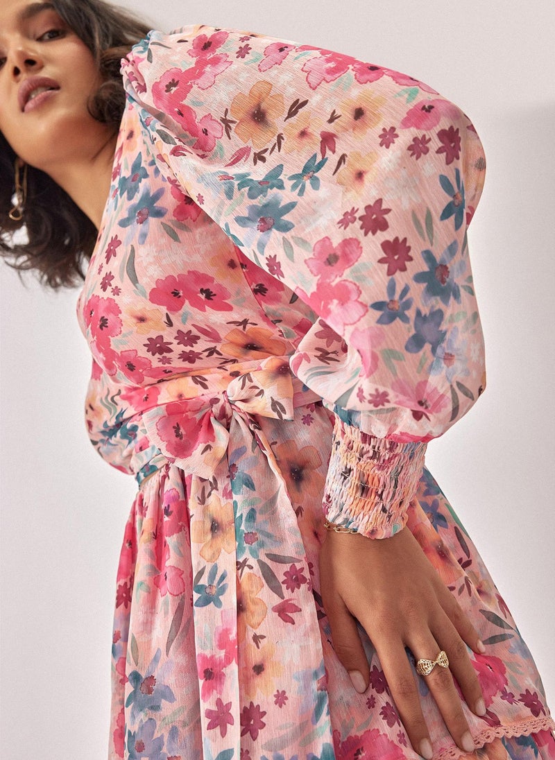 The Label Life Floral Print Mini Dress - Image 2