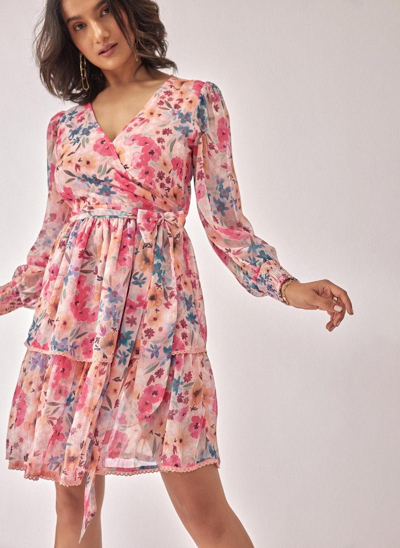 The Label Life Floral Print Mini Dress - Image 3