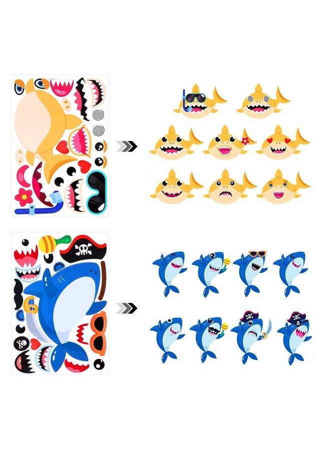 24 Sheets Shark Make Your Own Stickers Decorative For Kids Shark Theme Sticker Mix And Match Shark Sticker Shark Birthday Party Favors Crafts Supplies - pzsku/ZCEC159290B3D209C0A16Z/45/_/1688624710/f027eb0a-6a1d-4a23-860e-b86f16514ad2