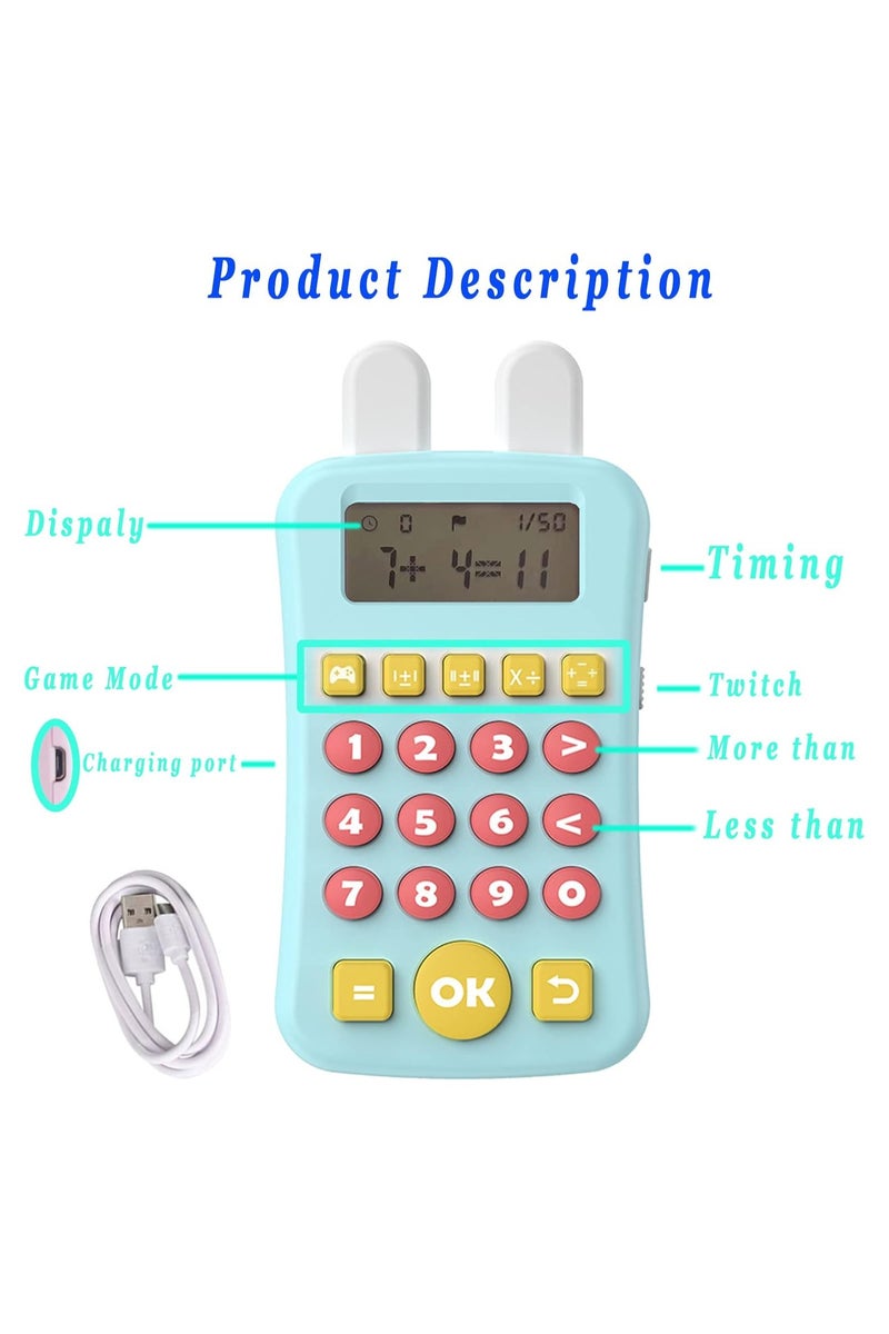 Electronic Math Toy Calculator - Educational Math Games for Kids Math Game, Electronic Oral Exercise Game, Educational Toy for Kids - Multicolor - Image 3