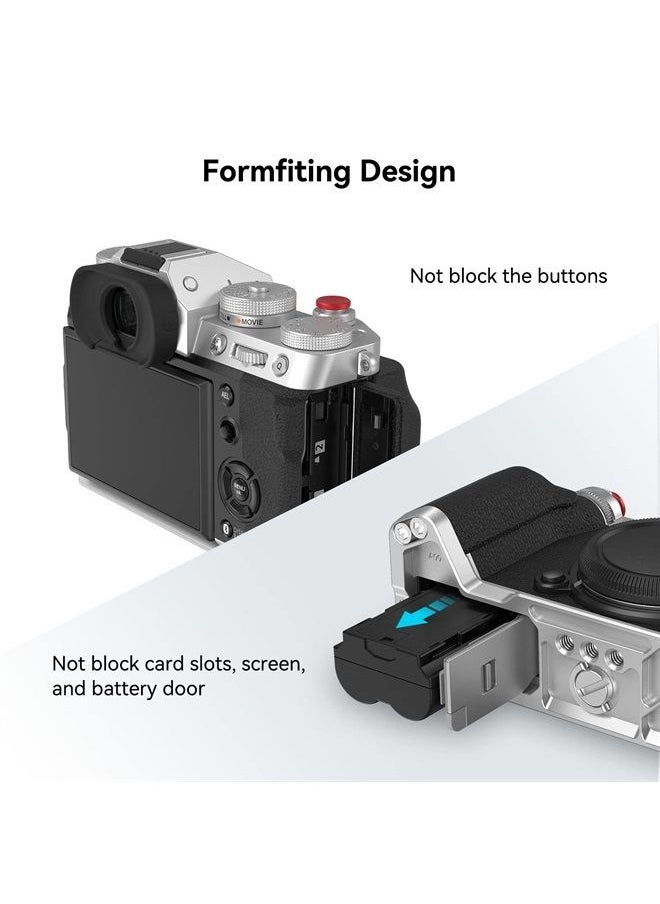 SMALLRIG - SmallRig X-T5 Handgrip L-Shape Grip for FUJIFILM X-T5 Camera, Built-in Quick Release Plate for Arca, Silicone Side Handle, Shutter Button, Lightweight and Comfort （Sliver） - 4136 - Image 1