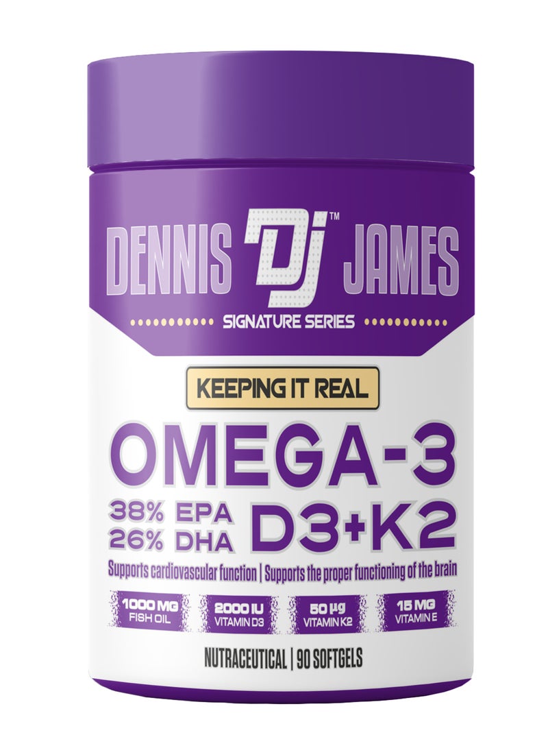دينيس جيمس أوميغا 3 زيت السمك من Dennis James Signature Series – 90 سوفتجيل - Image 1