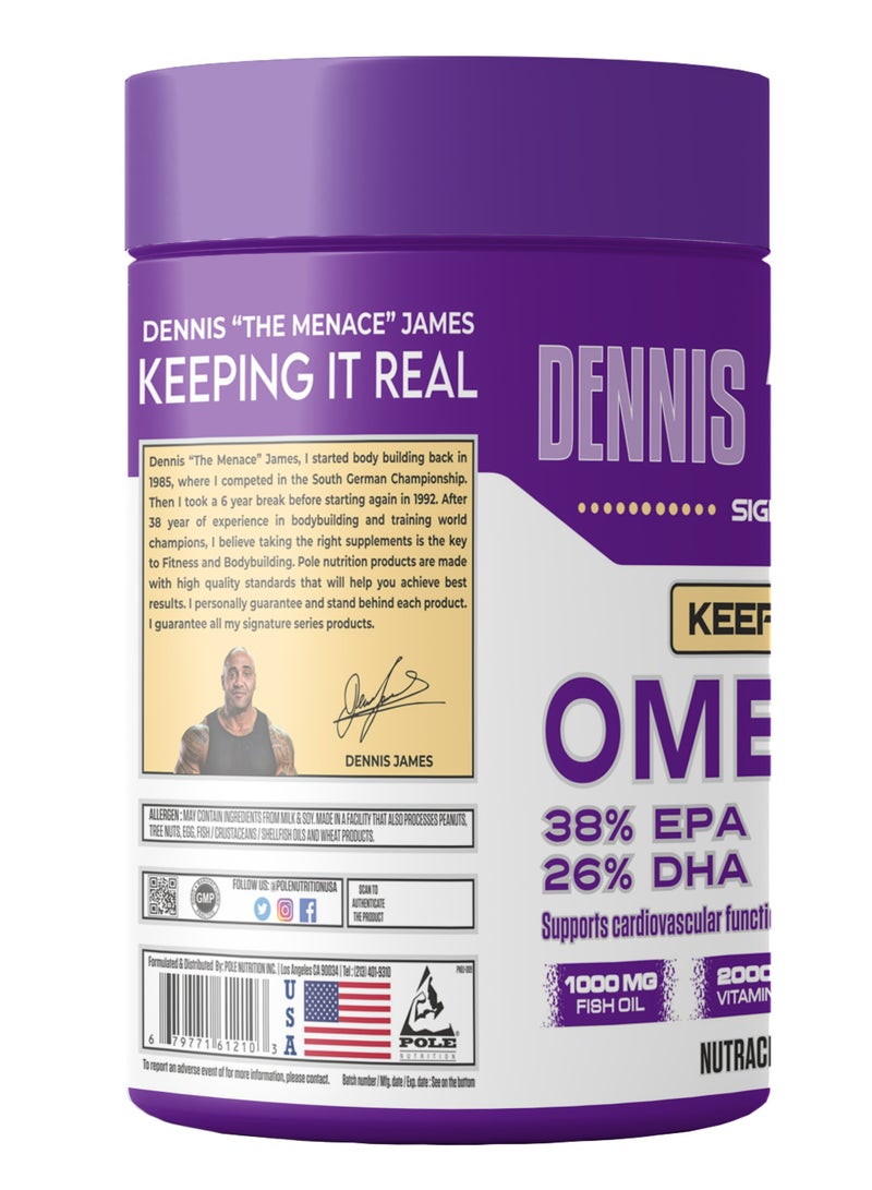 دينيس جيمس أوميغا 3 زيت السمك من Dennis James Signature Series – 90 سوفتجيل - Image 2