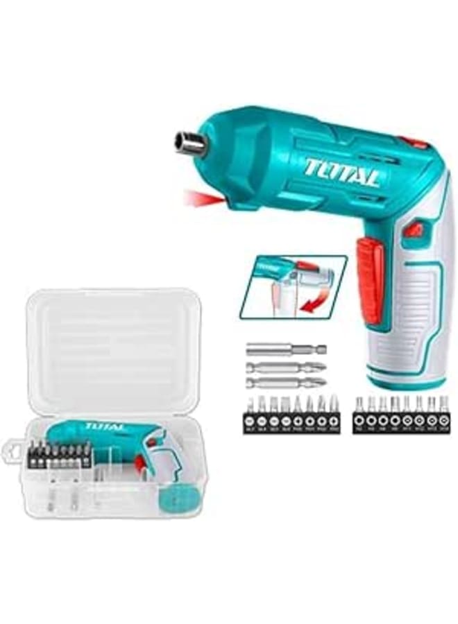 TOTAL Total Lithium-Ion cordless screwdriver 4V 4Nm Hex shank(1/4") - TSDLI0442