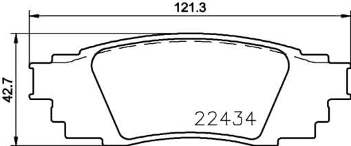 Brembo P83160N Premium Ceramic Rear Disc Brake Pad Set LEXUS OE# 0446648160 - Image 4