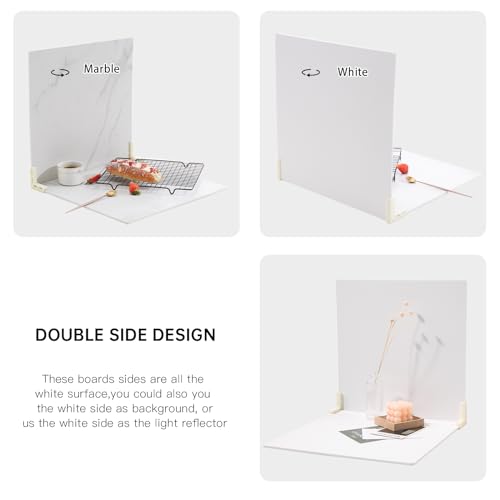 BEIYANG 5 PCS Boards Photo Backdrop for Flat Lay, Food Photography Background 16x16 Inch, BEIYANG - Image 3