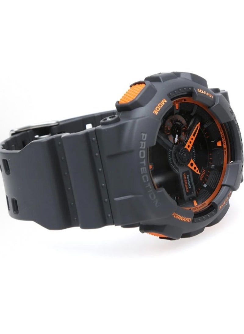 CASIO G-Shock Casio Men's GA-110TS-1A Analog-Digital Watch With Grey Resin Band  - Image 2
